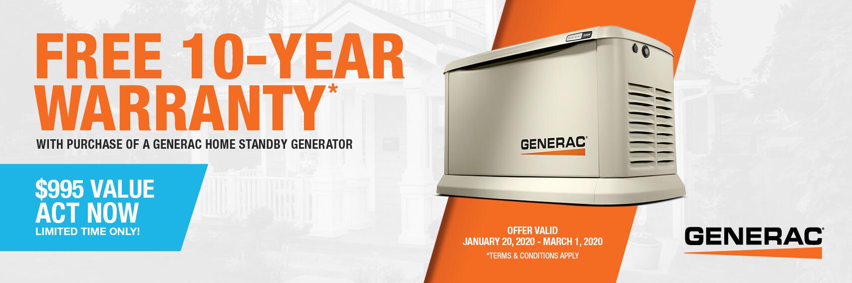 Homestandby Generator Deal | Warranty Offer | Generac Dealer | North Kingstown, RI